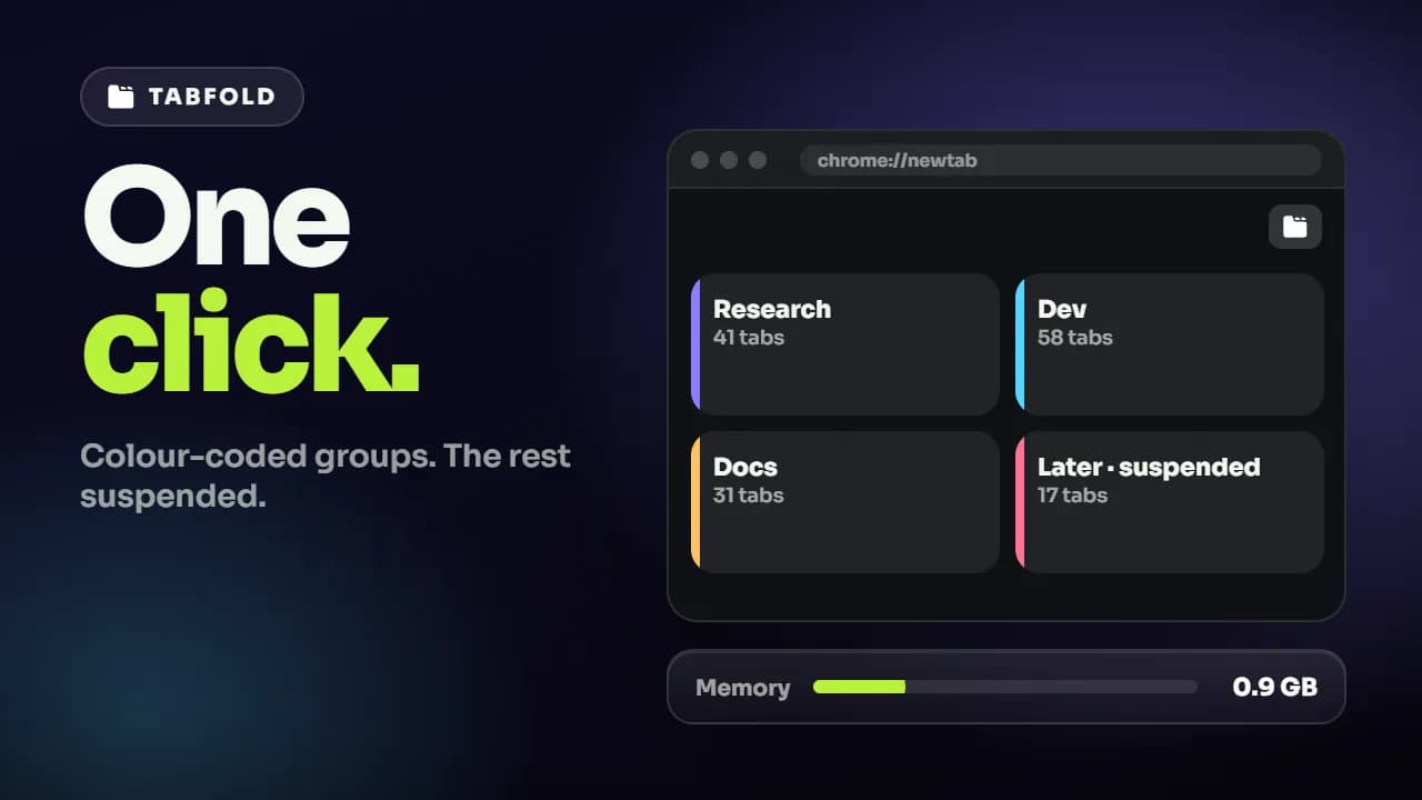 The same TabFold frame after Degird Agency's motion design pass